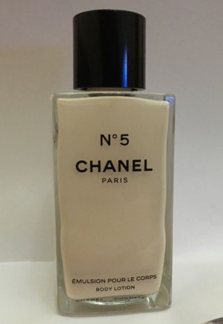Rare Chanel No 5 Body Lotion Big Glass Bottle 60 Ml Left Women