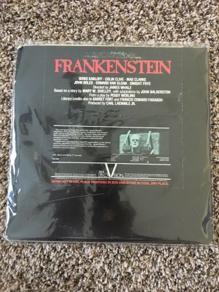 FRANKENSTEIN DISCOVISION Laserdisc - VERY RARE 3