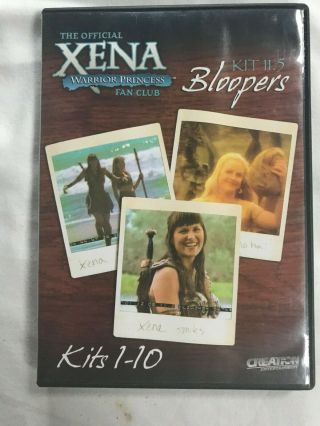 Rare Xena Warrior Princess Bloopers Kit 11.  5 Fan Club Only Dvd Oop