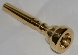 BACH MT VERNON 10C trumpet mouthpiece 27 throat GOLD PLATE Rare size 4