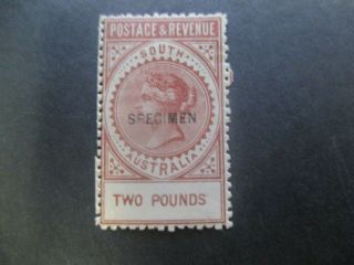 South Australia Stamps: £2 Specimen Long Types Rare (f316)