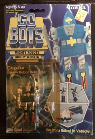 1984 Tonka Gobots Cop - Tur With Card And Bubble (opened).  Rare