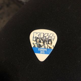 Kiss Europe 2015 Tour Rare Tommy Thayer Guitar Pick Drummer Catman Signed Drums