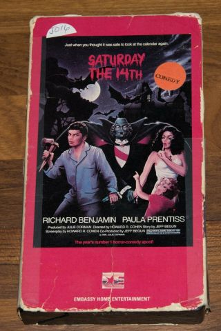 Saturday The 14th - Horror Comedy - (1981) Vhs Rare Oop