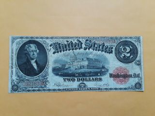 Rare 6 Digit Serial Number 1917 $2 Two Dollars Legal Tender United States Note,