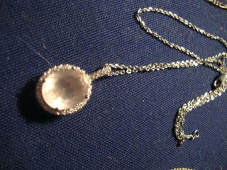 Grandmas Estate Rare Cluster Gem Stone 925 Sterling Silver Necklace