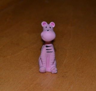 Vintage Disney Winnie The Pooh Tigger 2 " Eraser Rubber Figure Pink 70s Rare