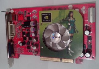Rare Palit Nvidia Geforce 6600gt 256 Mb Ddr3 Agp Vga Dvi Graphics Video Card
