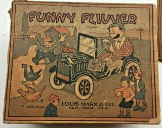 Funny Flivver Box Only Marx Rare Find 1930 