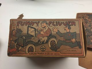 FUNNY FLIVVER BOX ONLY MARX RARE FIND 1930 ' S A 3