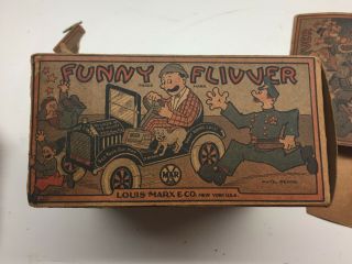 FUNNY FLIVVER BOX ONLY MARX RARE FIND 1930 ' S A 4