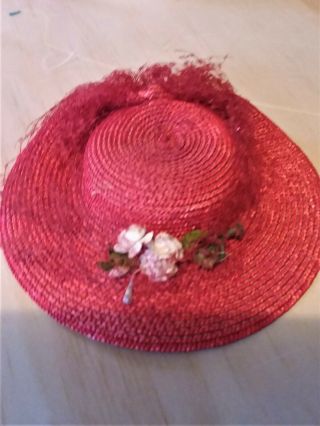 Rare And Lovely Red 1950s Cissy Hat