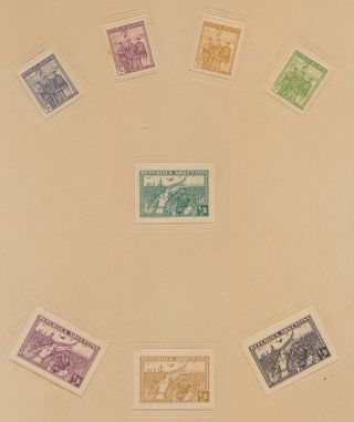 Rare Argentina Stamps 1930 Revolution 374/375 1/2c & 1c Colour Trial Proofs Vf