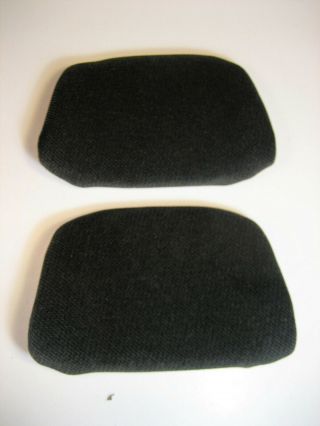 Volvo 240 Black Charcoal Cloth Headrest Pads Oem 244 245 Classic Se Turbo Rare
