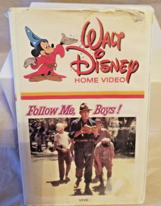 Vintage Walt Disney Follow Me,  Boys Clamshell Vhs Movie Rare Opp