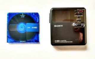 Sony Hi - Md Mz - M100 Walkman Minidisc Recorder/player Bundle Rare