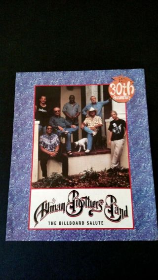The Allman Bros.  Band " 30th Anniversary " Rare Print Promo Poster Ad