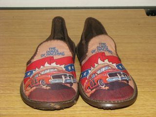 Dukes of Hazzard 1981 General Lee Slippers Childrens Warner Bothers NOS Rare 2