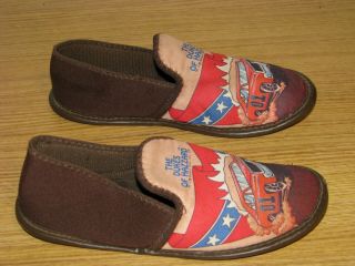 Dukes of Hazzard 1981 General Lee Slippers Childrens Warner Bothers NOS Rare 3