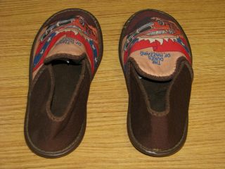 Dukes of Hazzard 1981 General Lee Slippers Childrens Warner Bothers NOS Rare 4