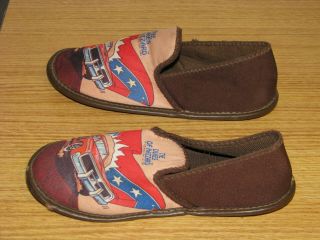 Dukes of Hazzard 1981 General Lee Slippers Childrens Warner Bothers NOS Rare 5