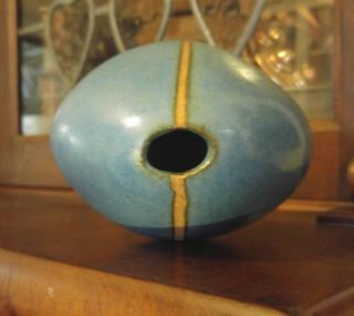 Rare Mid Century Modern Isabel Parks Warren Hullow Studio Pottery Weed Pot Vase 6