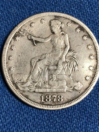 United States Of America 1877 S Trade Dollar Pretty Rare Coin