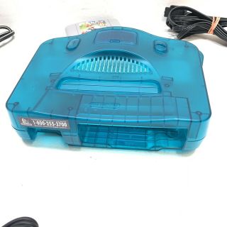 RARE Funtastic Ice Blue Nintendo 64 N64 Mario Kart Bundle 6