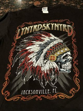 2015 Lynyrd Skynyrd " Jacksonville Florida " Conect Tour T - Shirt Live Nation Rare