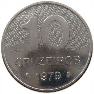 Brazil 10 Cruzeiros 1979 Prova Pattern Top Rare T80 095