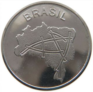 BRAZIL 10 CRUZEIROS 1979 PROVA PATTERN TOP RARE t80 095 2