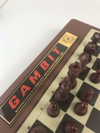 RARE Gambit Voice Chess Challenger Computer 6095 Fidelity International 1985 Vtg 2