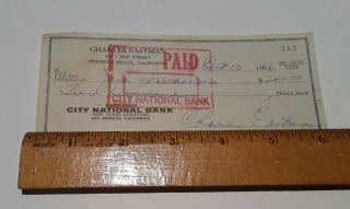 Rare Jack Nicholson Signed Check 1966 City National Bank Ride The Whirlwind