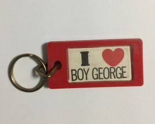 I Love Boy George Keychain Vintage 1980 
