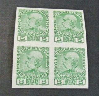 Nystamps Austria Stamp 113 Og Nh Imperf Rare
