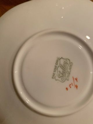 Rare Dainty Orange Shelley Cup And Saucer 4