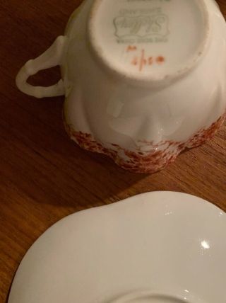 Rare Dainty Orange Shelley Cup And Saucer 5