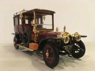 Very Rare 1908 Rolls - Royce Silver Ghost Limousine 1:24 By Franklin B11f854