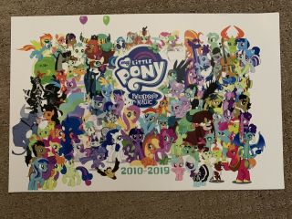 Sdcc 2019 My Little Pony 11 " X17 " Poster Comic Con Exclusive Rare Htf