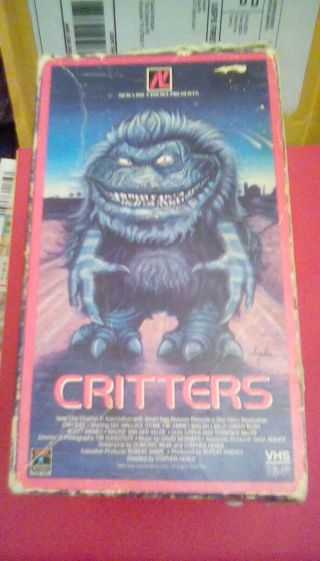 Critters Rare Line Cinema 1st Edition 1986 Vhs Horror Sci - Fi Carnivore Alien