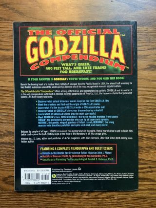 THE OFFICIAL GODZILLA COMPENDIUM by Marc Cerasini & JD Lees (RARE,  OUT OF PRINT) 2