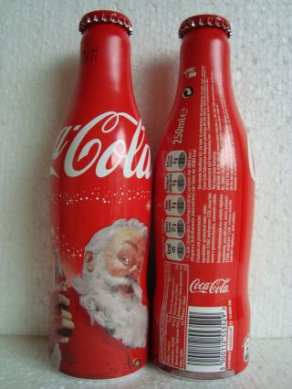Rare Coca Cola “christmas” Aluminium Bottle From The Benelux 2013