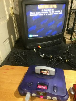 N64 Funtastic Grape Purple Console Rare Oem Nintendo Unit Only Fast Safe Ship