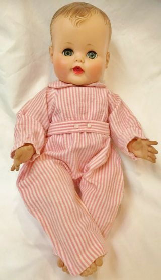 1954 Madame Alexander Rare Baby Kathy Cathy Doll Orig Tagged Pink Pajamas 18 "
