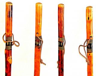 Rare Large Wooden Walking Sticks Solid Thick Chestnut Wood Canes Farmer Shepherd