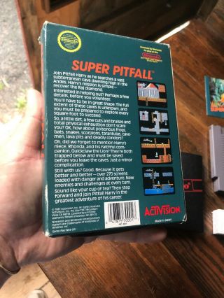 Pitfall Nintendo Entertainment System 1987 Complete Box CIB NES Vtg Rare 4