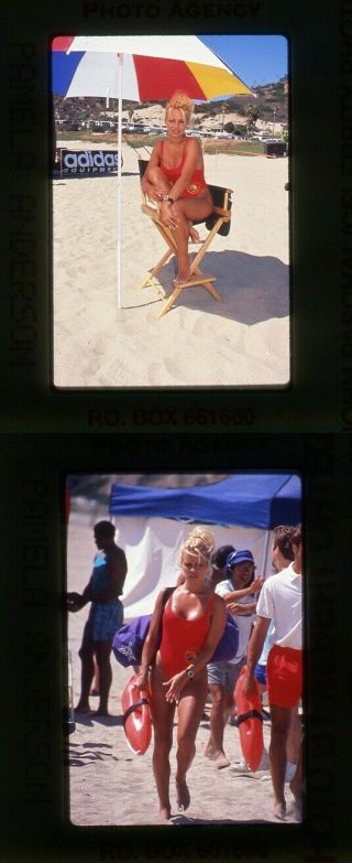 Vintage Baywatch Rare Pamela Anderson Actress Model Sexy 2 Slides 35mm Vip