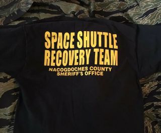 Rare Nasa Space Shuttle Columbia Sts - 107 Recovery Team Tshirt Lg