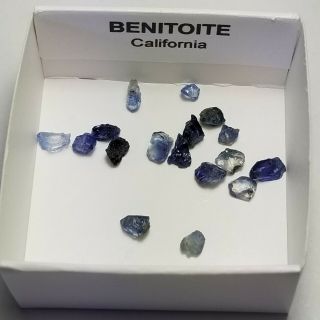 Rare Benitoite Crystals From The Gem Mine In California (bhw 33)