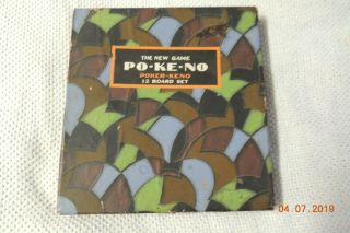 Rare Vintage " The Game " Po - Ke - No 12 Board Set,  Chips,  Complete 50 